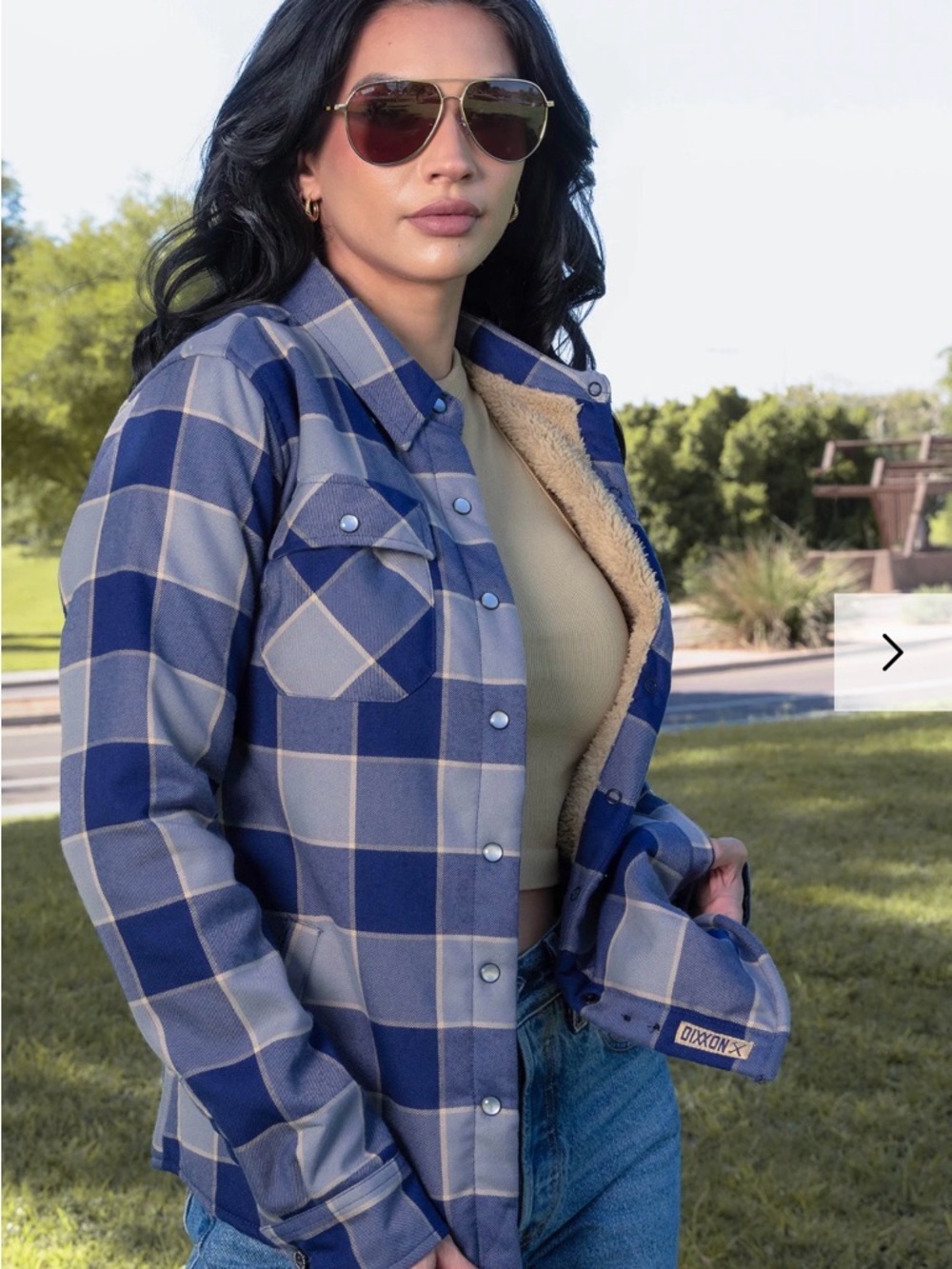 DIXXON WOMENS CORONADO SHERPA LINED FLANNEL NEW